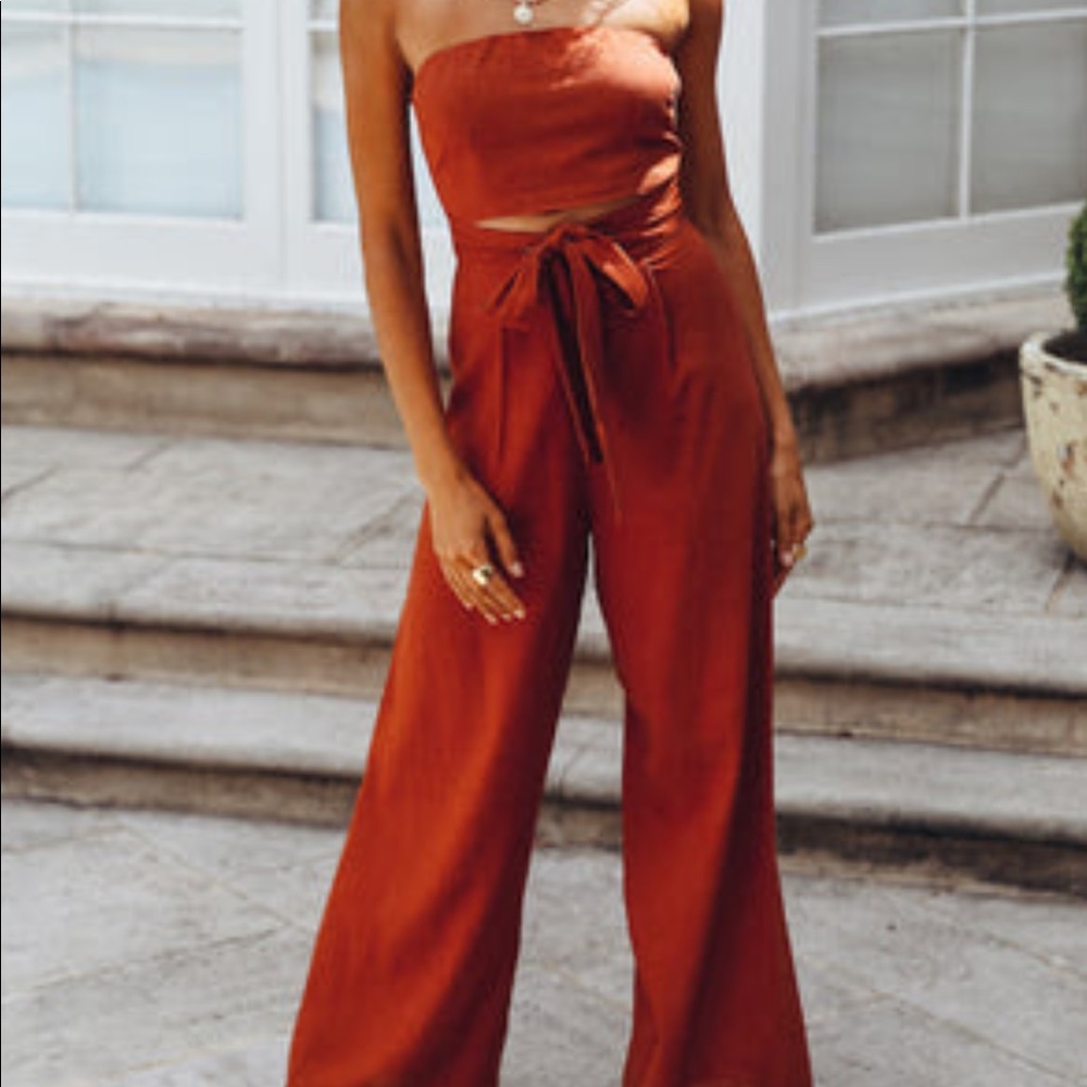 Pop Records Jumpsuit Rust